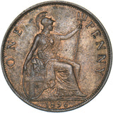 1896 Penny - Victoria British Bronze Coin - Very Nice