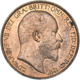 1902 Penny (Rev. Verdigris) - Edward VII British Bronze Coin - Very Nice