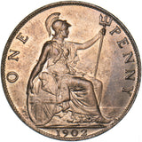 1902 Penny - Edward VII British Bronze Coin - Very Nice