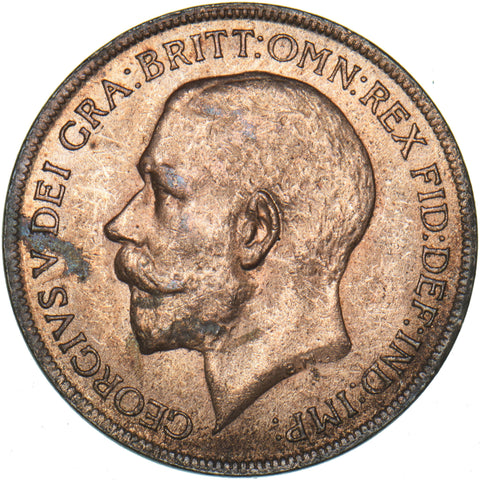 1922 Penny - George V British Bronze Coin - Very Nice