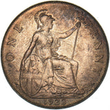 1922 Penny - George V British Bronze Coin - Very Nice