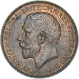 1922 Penny - George V British Bronze Coin - Very Nice