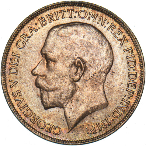 1922 Penny - George V British Bronze Coin - Very Nice