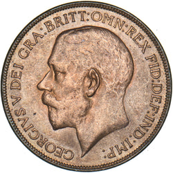 1922 Penny - George V British Bronze Coin - Very Nice