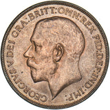 1922 Penny - George V British Bronze Coin - Very Nice