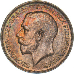 1922 Penny - George V British Bronze Coin - Very Nice