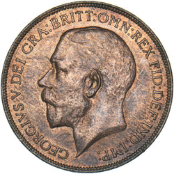 1922 Penny - George V British Bronze Coin - Very Nice