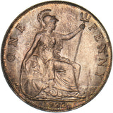 1922 Penny - George V British Bronze Coin - Very Nice
