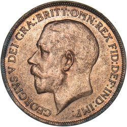 1922 Penny - George V British Bronze Coin - Very Nice
