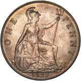 1922 Penny - George V British Bronze Coin - Very Nice
