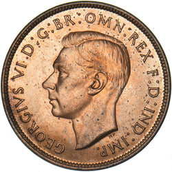 1937 Penny - George VI British Bronze Coin - Superb