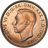 1937 Penny - George VI British Bronze Coin - Superb
