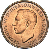1938 Penny - George VI British Bronze Coin - Superb