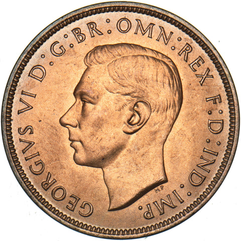 1938 Penny - George VI British Bronze Coin - Superb