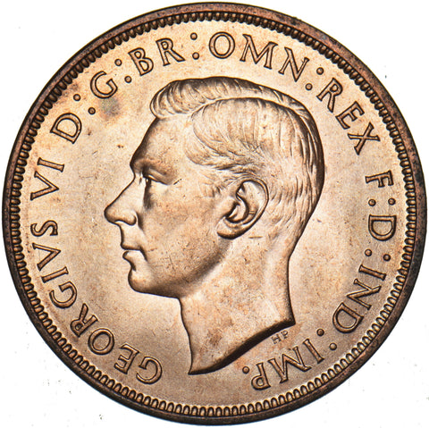 1938 Penny - George VI British Bronze Coin - Superb