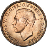 1938 Penny - George VI British Bronze Coin - Superb