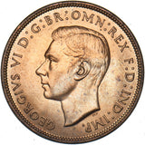 1938 Penny - George VI British Bronze Coin - Superb