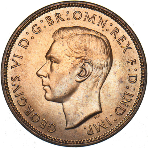 1938 Penny - George VI British Bronze Coin - Superb