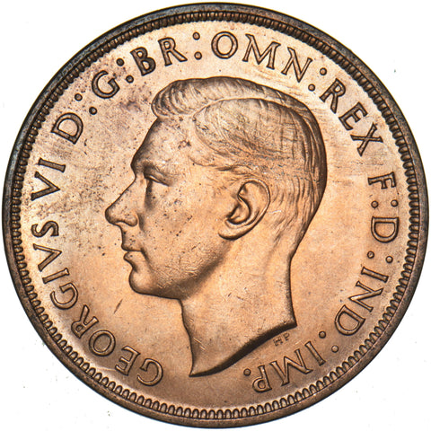 1938 Penny - George VI British Bronze Coin - Superb
