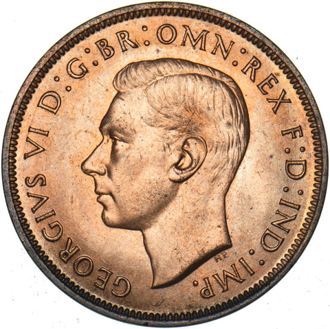 1939 Penny - George VI British Bronze Coin - Superb
