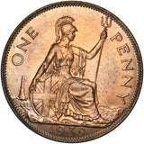 1939 Penny - George VI British Bronze Coin - Superb