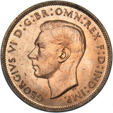 1939 Penny - George VI British Bronze Coin - Superb