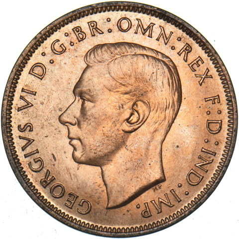 1939 Penny - George VI British Bronze Coin - Superb