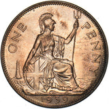 1939 Penny - George VI British Bronze Coin - Superb