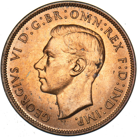 1939 Penny - George VI British Bronze Coin - Superb