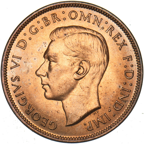 1939 Penny - George VI British Bronze Coin - Superb
