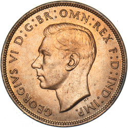 1939 Penny - George VI British Bronze Coin - Superb