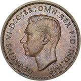 1944 Penny - George VI British Bronze Coin - Superb