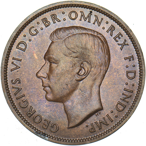 1944 Penny - George VI British Bronze Coin - Superb