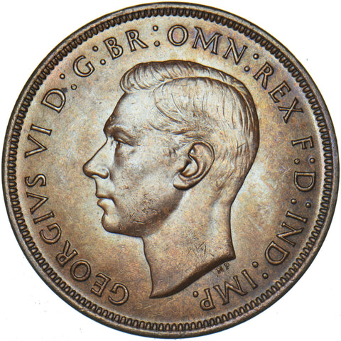 1945 Penny - George VI British Bronze Coin - Superb