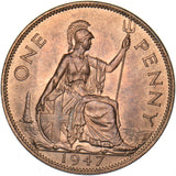 1947 Penny - George VI British Bronze Coin - Superb