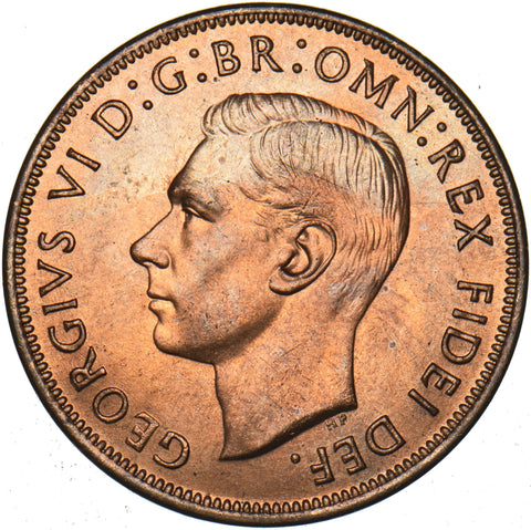 1949 Penny - George VI British Bronze Coin - Superb