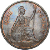 1953 Proof Penny - Elizabeth II British Bronze Coin - Superb