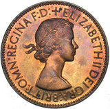 1953 Proof Penny - Elizabeth II British Bronze Coin - Superb