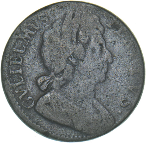 1695 Halfpenny - William III British Copper Coin
