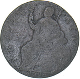 1695 Halfpenny - William III British Copper Coin