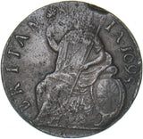 1698 Halfpenny - William III British Copper Coin - Nice