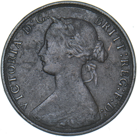 1870 Halfpenny - Victoria British Bronze Coin
