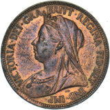 1901 Halfpenny - Victoria British Bronze Coin - Very Nice