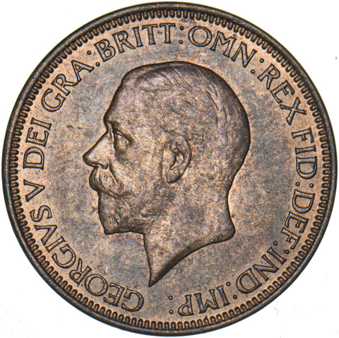 1935 Halfpenny - George V British Bronze Coin - Very Nice