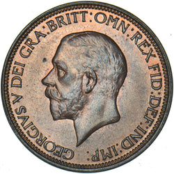 1936 Halfpenny - George V British Bronze Coin - Very Nice