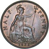 1936 Halfpenny - George V British Bronze Coin - Very Nice