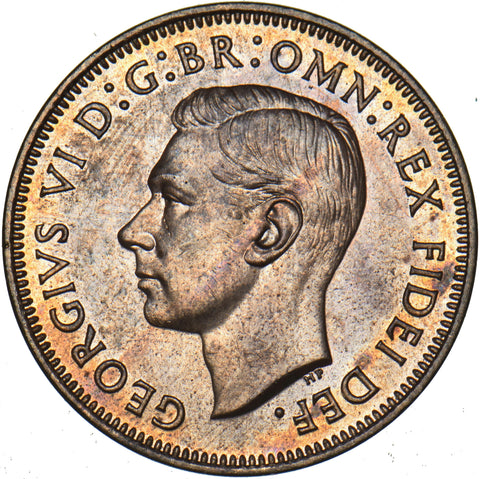 1951 Proof Halfpenny - George VI British Bronze Coin - Superb