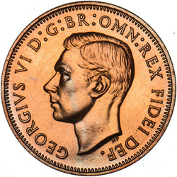 1951 Proof Halfpenny - George VI British Bronze Coin - Superb