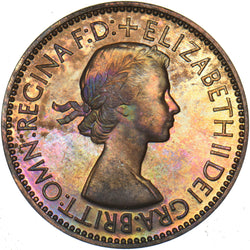 1953 Proof Halfpenny - Elizabeth II British Bronze Coin - Superb