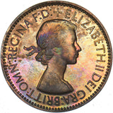 1953 Proof Halfpenny - Elizabeth II British Bronze Coin - Superb